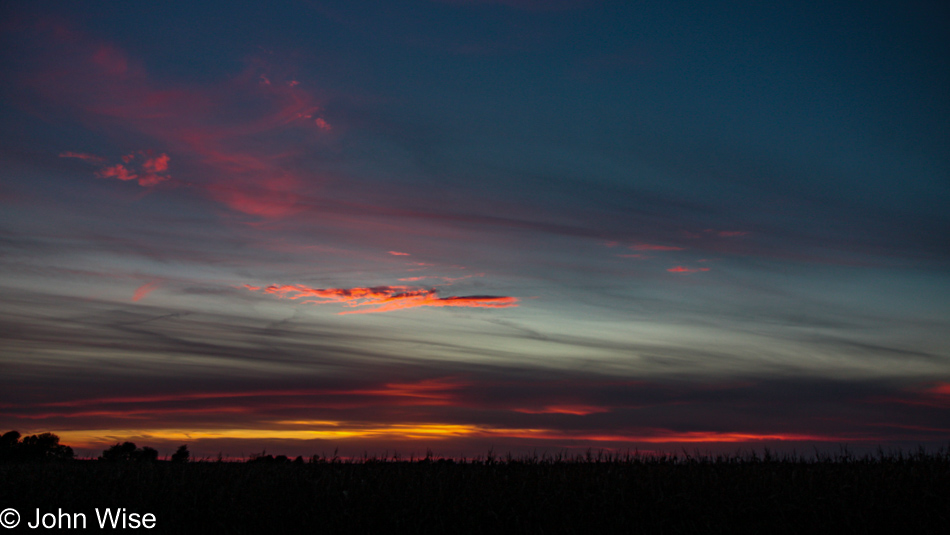 Sunset in southern Illinois