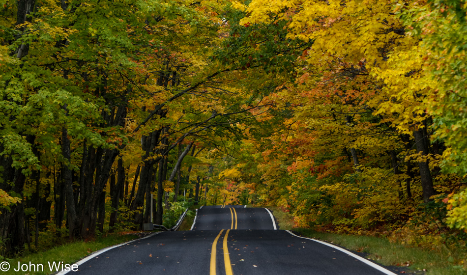 Driving south on US-41 on the Upper Peninsula of Michigan