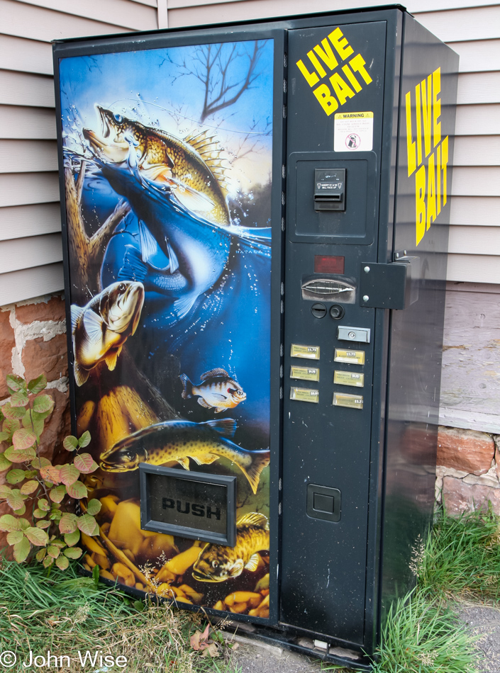 Fish Bail vending machine in Gay, Michigan