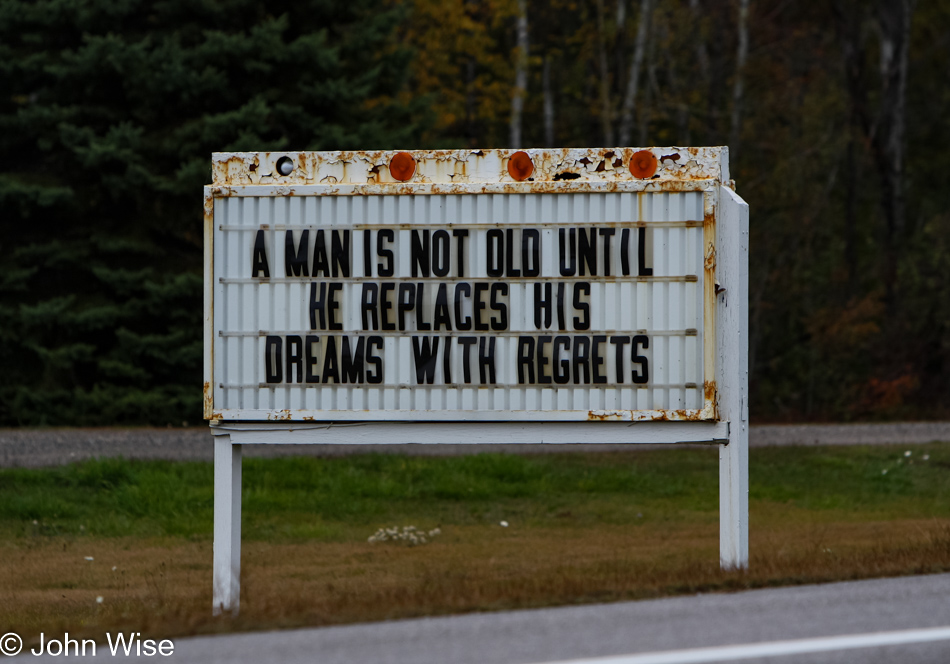 Random sign on the Upper Peninsula of Michigan