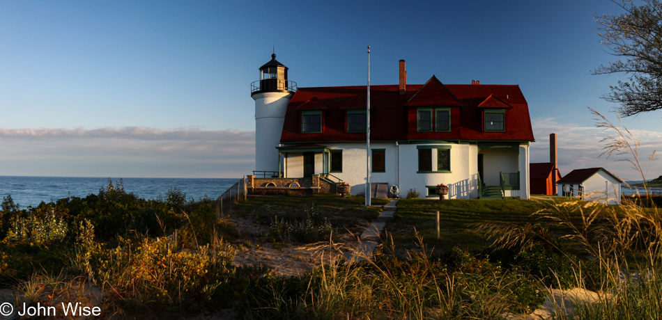 Point Betsie Lighthouse near Frankfort, Michigan on Lake Michigan