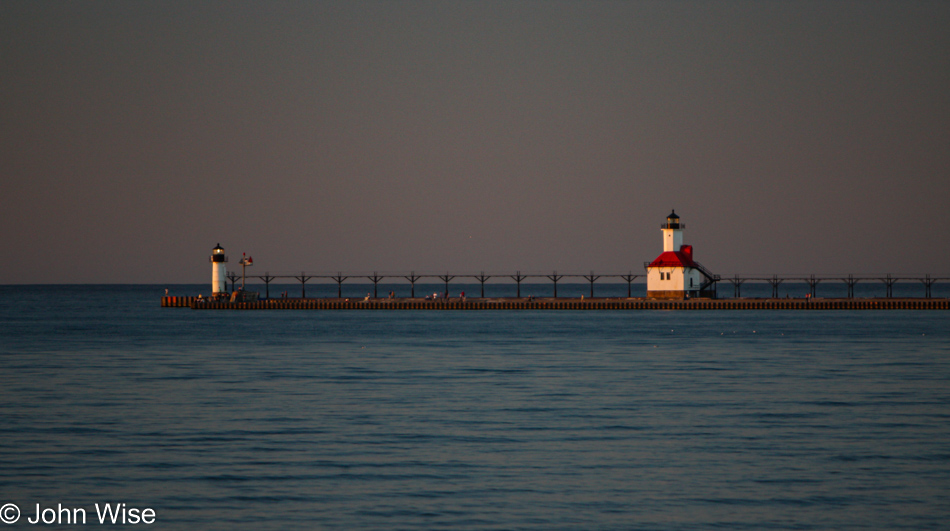 St Joseph North Pier Inner Lighthouse in St. Joseph, Michigan