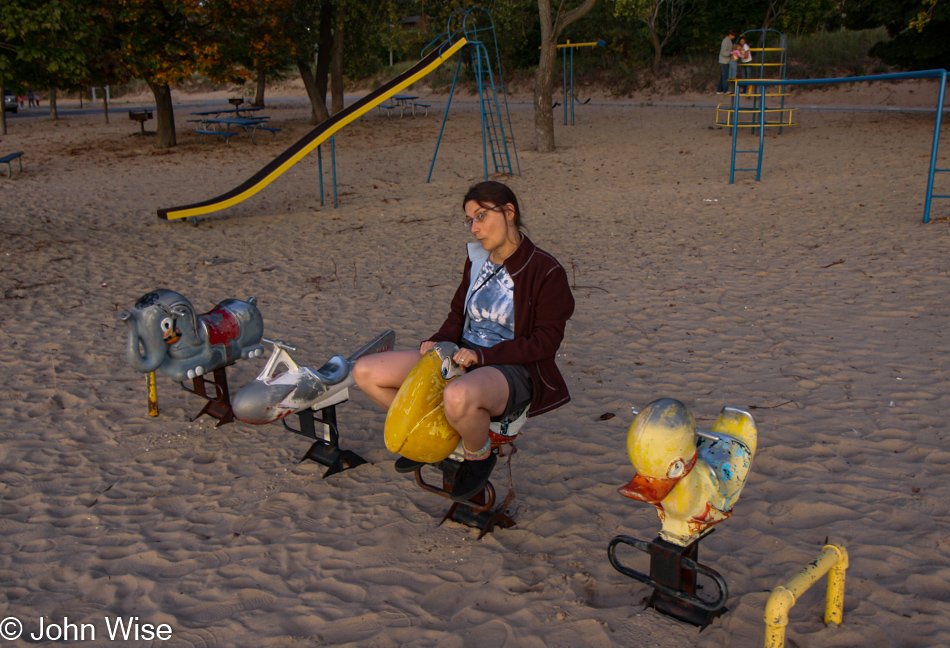 Caroline Wise at Lion Park Beach in St. Joseph, Michigan