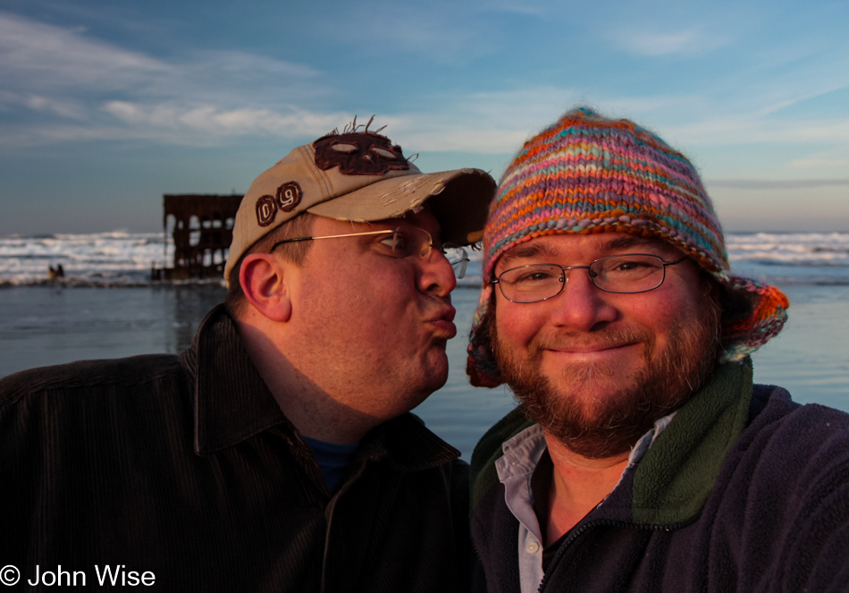 Kirk Millhollin and John Wise at Fort Stevens State Park in Warrenton, Oregon