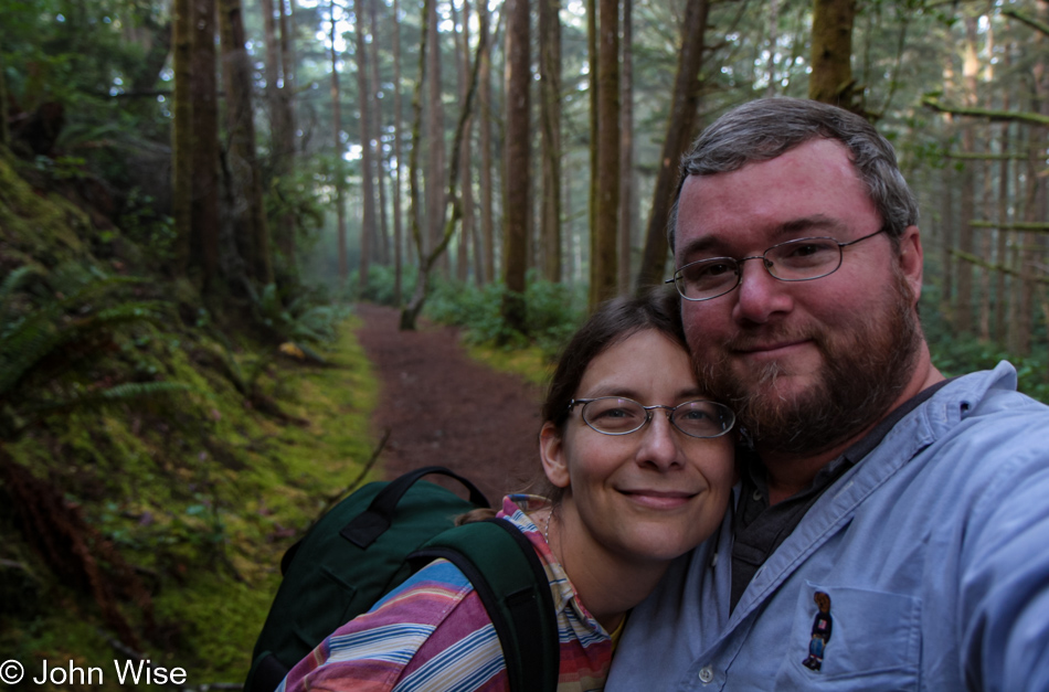 Caroline Wise and John Wise at the Carl G. Washburne Memorial State Park in Florence, Oregon