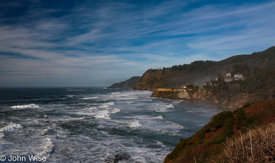 View from Devils Punch Bowl area in Otter Rock, Oregon