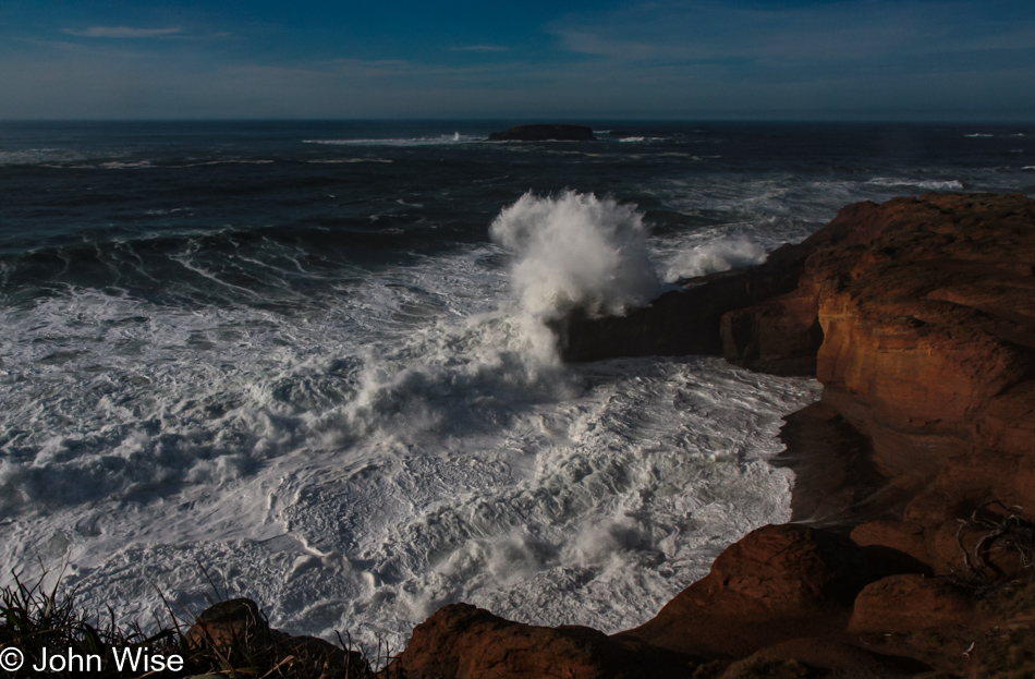 View from Devils Punch Bowl area in Otter Rock, Oregon