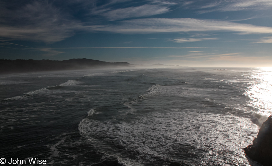 View from Devils Punch Bowl area in Otter Rock, Oregon