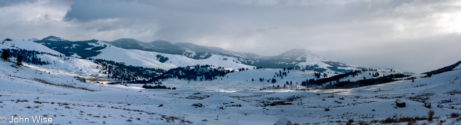 Winter in Yellowstone National Park, Wyoming