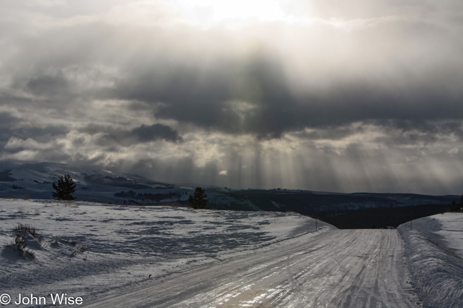 Winter in Yellowstone National Park, Wyoming