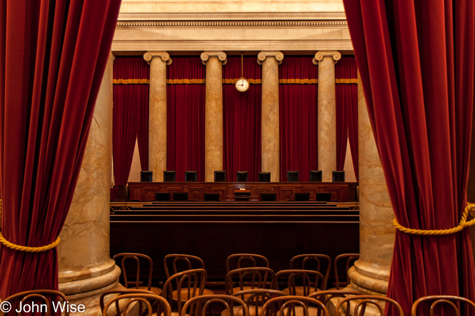 Inside the chamber of the U.S. Supreme Court in Washington D.C.