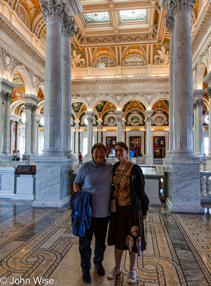 Jutta Engelhardt and Caroline Wise at The Library of Congress in Washington D.C.