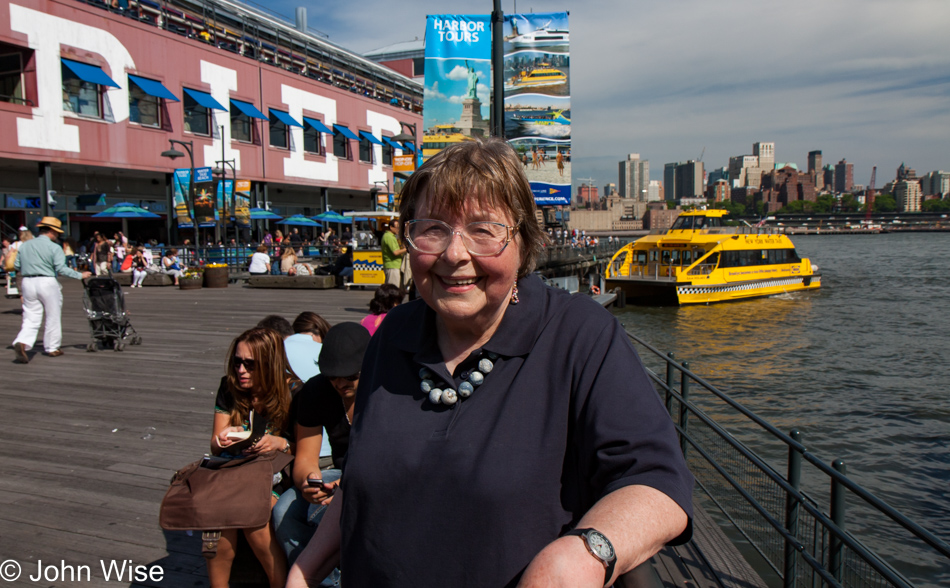 Jutta Engelhardt at the South Street Seaport in New York City 