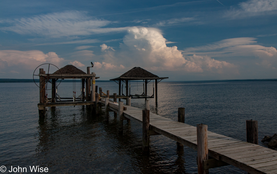 On the shore of Cayuga Lake, one of the Finger Lakes in New York