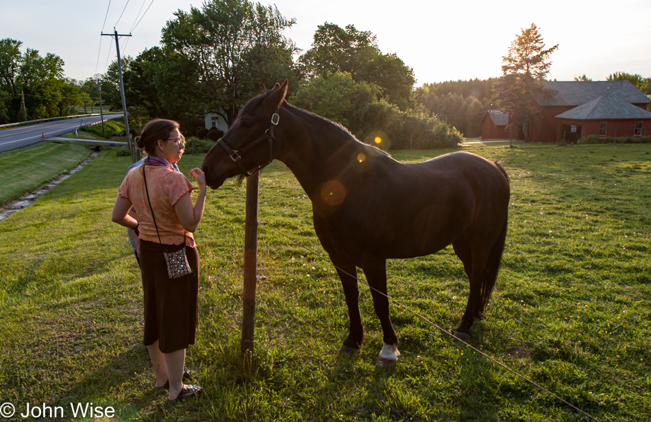 Jutta Engelhardt and Caroline Wise somewhere east of Buffalo, New York