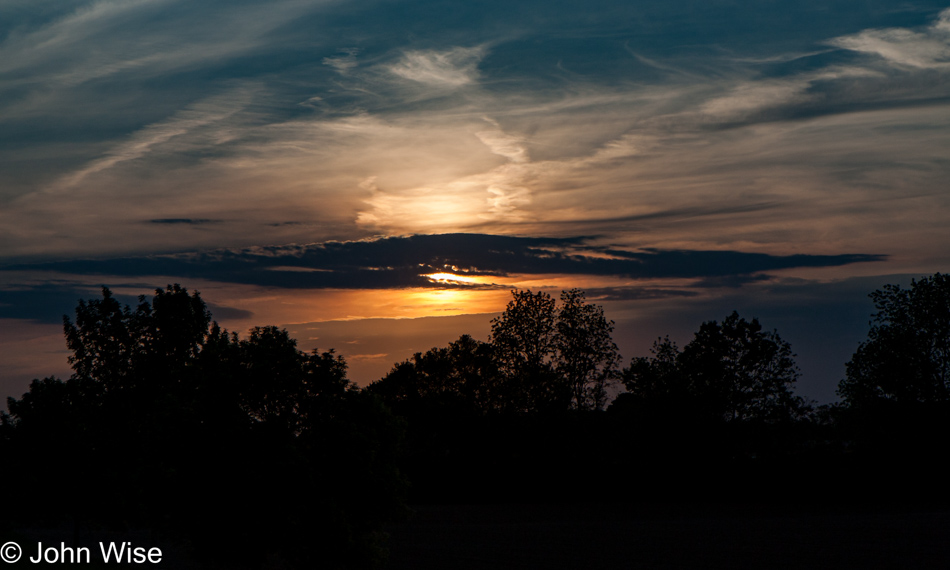 Sunset approaching Buffalo, New York