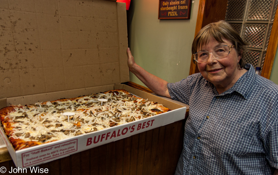 Jutta Engelhardt at Bocce Club Pizza in Buffalo, New York