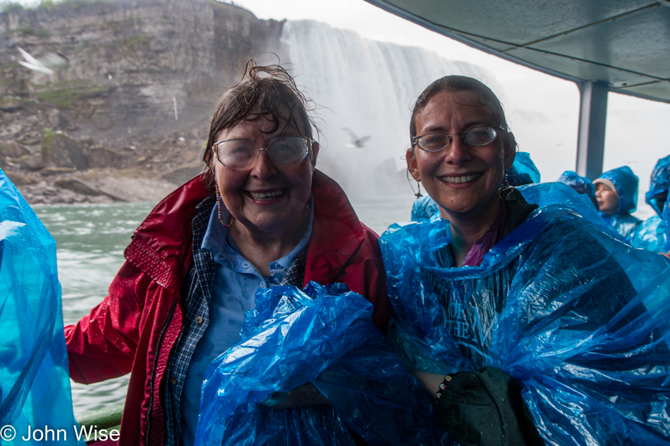 Jutta Engelhardt and Caroline Wise at Niagara Falls