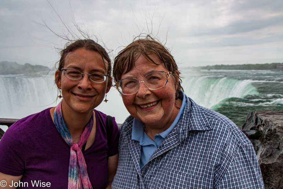 Jutta Engelhardt and Caroline Wise at Niagara Falls