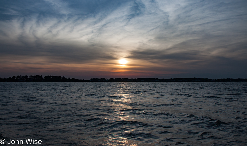 Tilghman Island from onboard a Skipjack on the Chesapeake Bay in Maryland