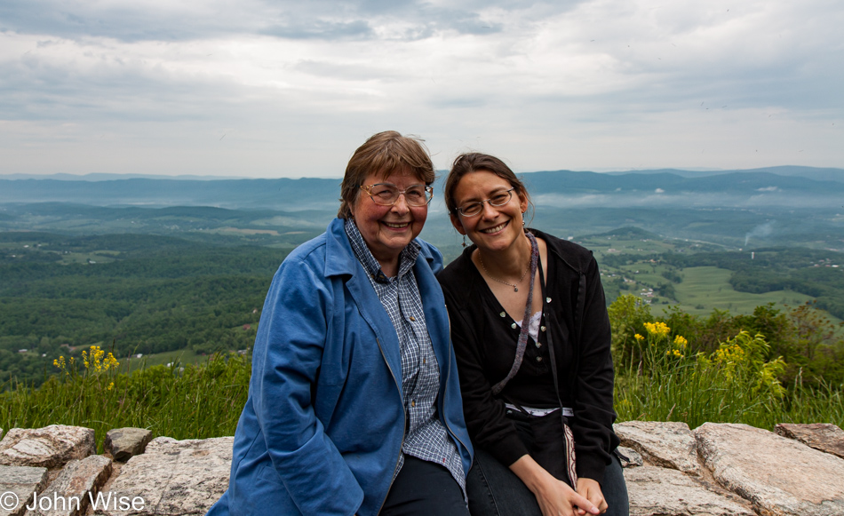 Jutta Engelhardt and Caroline Wise at Shenandoah National Park in Virginia