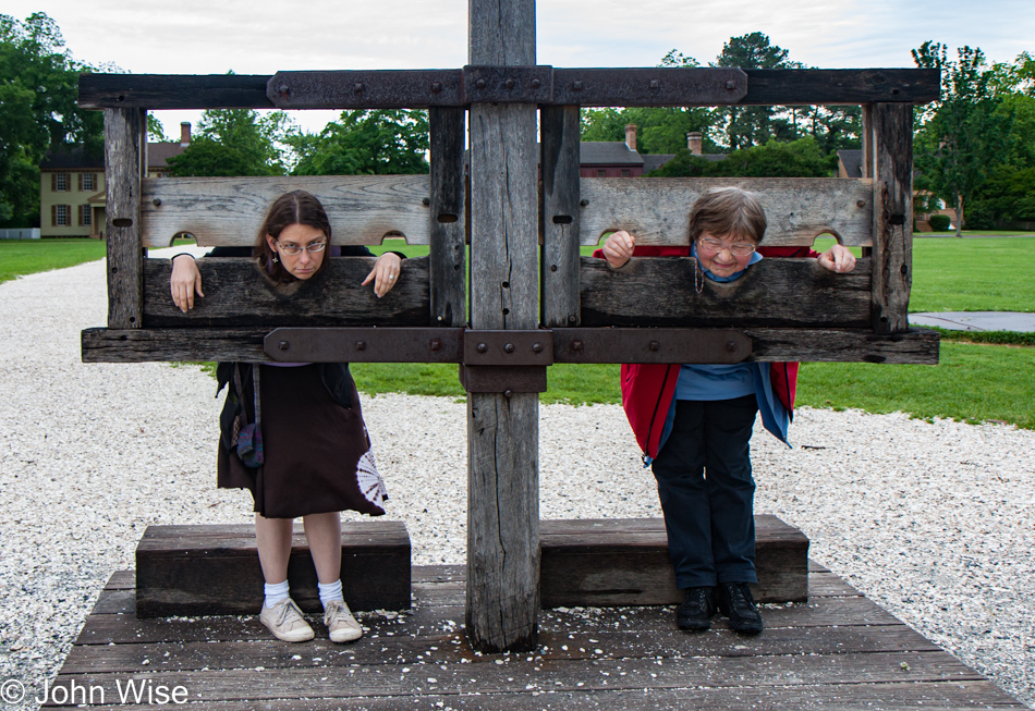 Caroline Wise and Jutta Engelhardt - prisoners in Colonial Williamsburg, Virginia