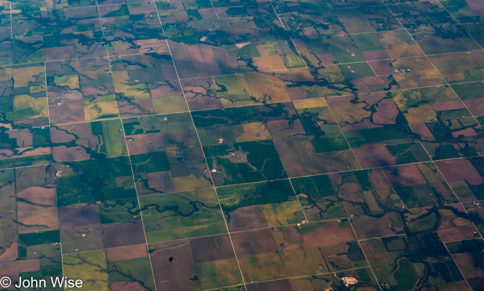 Flying over the middle of America