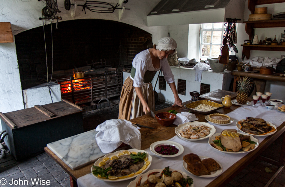 A living exhibit at the Governors Palace in Colonial Williamsburg, Virginia