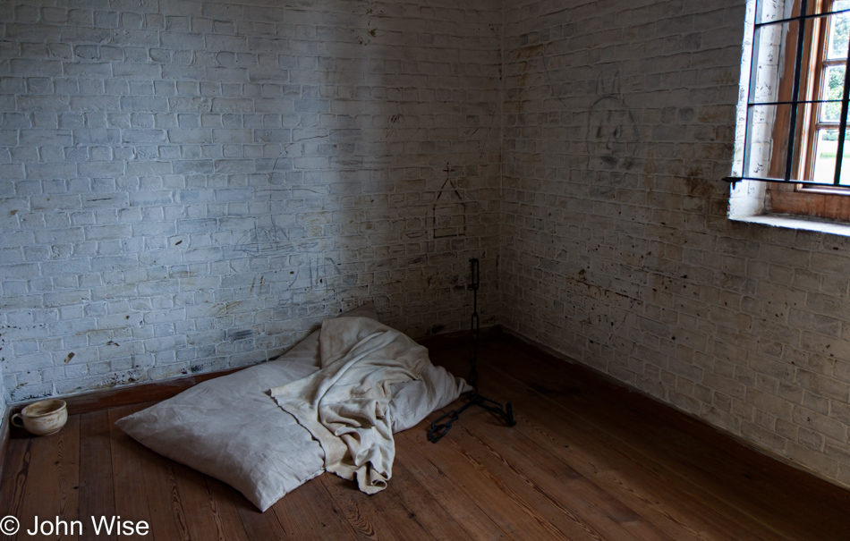 A room from the old psychiatric hospital, now a museum in Colonial Williamsburg, Virginia