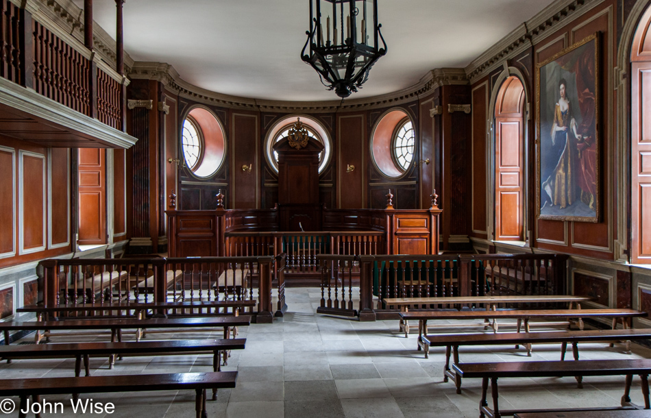 Interior of the Capitol Building at Colonial Williamsburg, Virginia