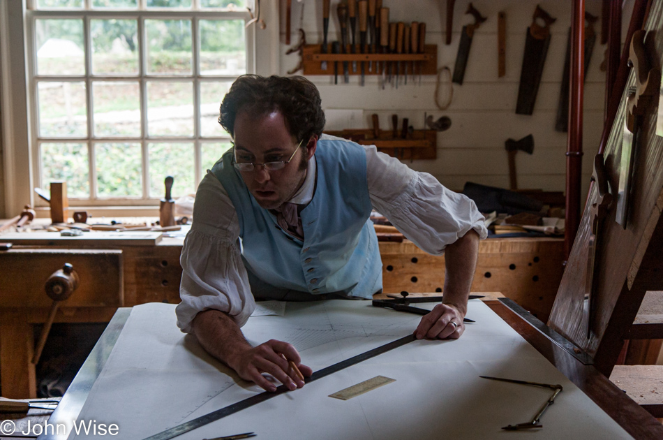 Draftsman at Colonial Williamsburg, Virginia