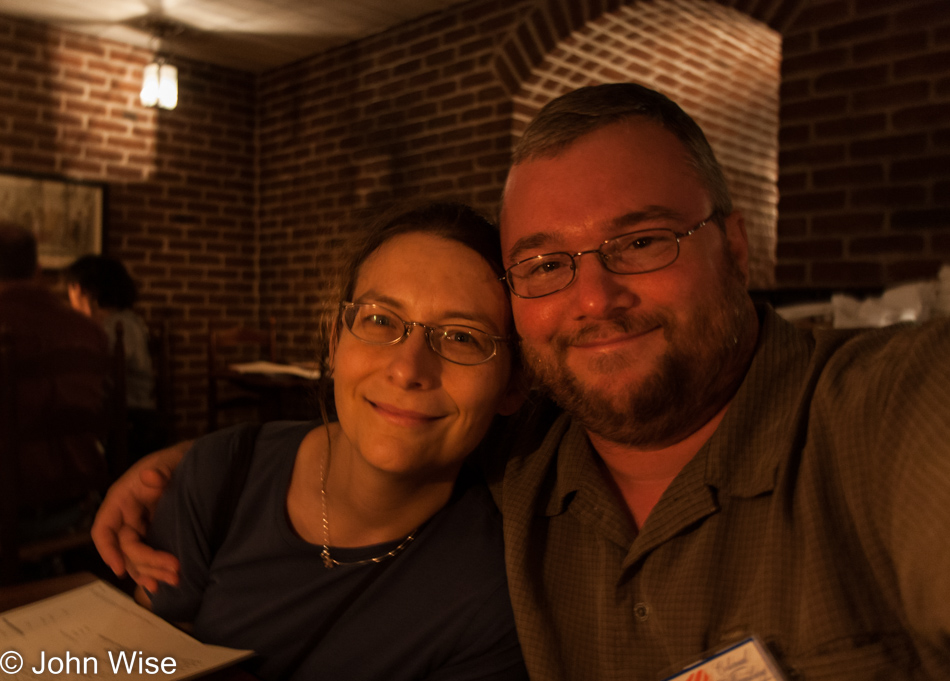 Caroline Wise and John Wise at Shields Tavern in Colonial Williamsburg, Virginia