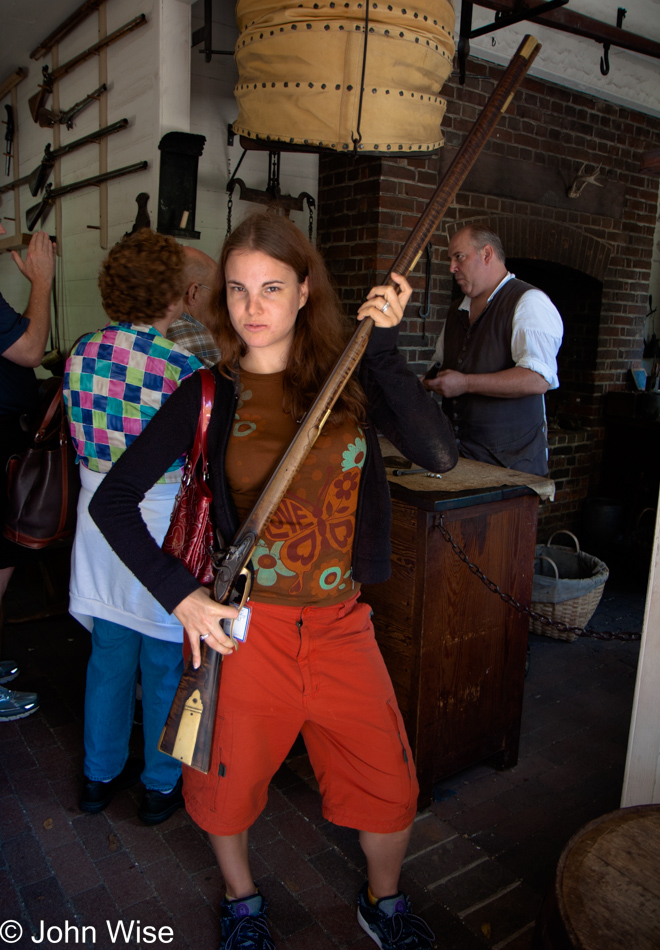 Jessica Aldridge in Colonial Williamsburg, Virginia