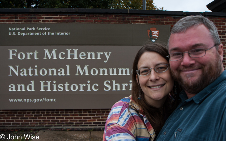 Caroline Wise and John Wise at Fort McHenry National Monument in Baltimore, Maryland