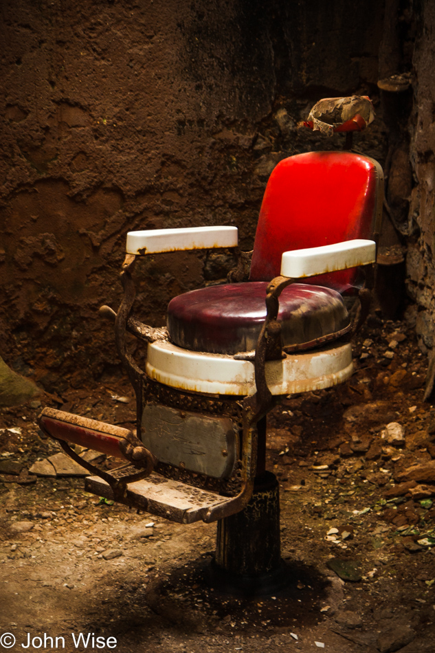 Barber Chair at Eastern State Penitentiary in Philadelphia, Pennsylvania