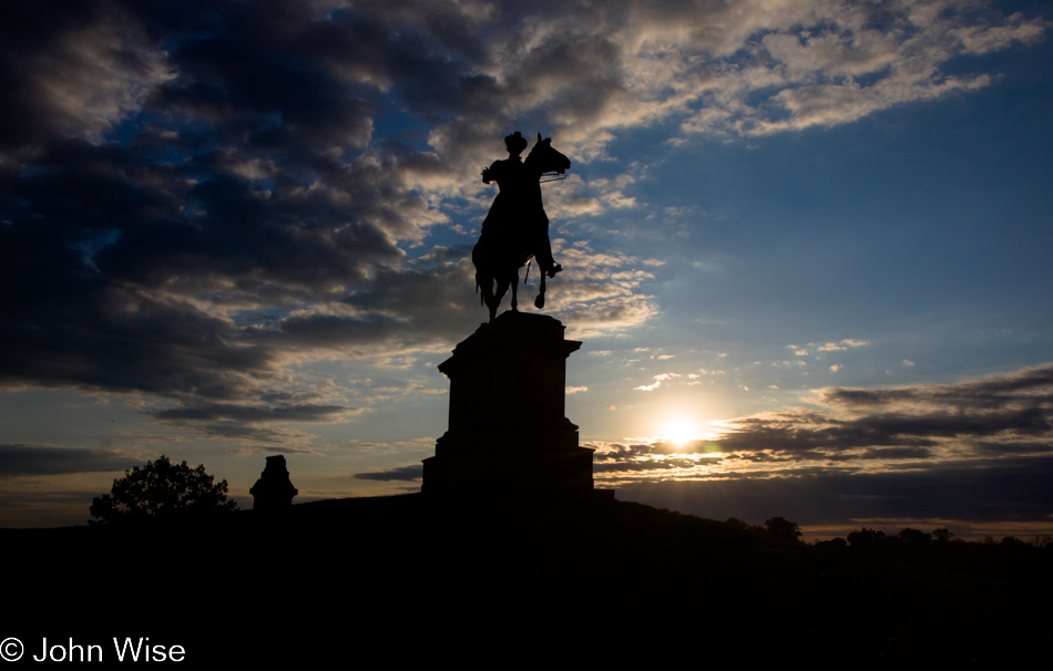 Dawn at the Gettysburg National Military Park in Pennsylvania
