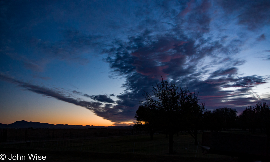 Sunrise at Brown's Orchard in Willcox, Arizona