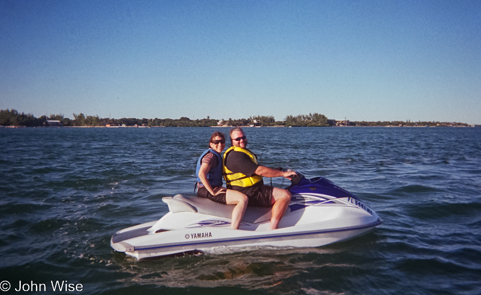 John Wise and Caroline Wise on the Atlantic Ocean in Florida