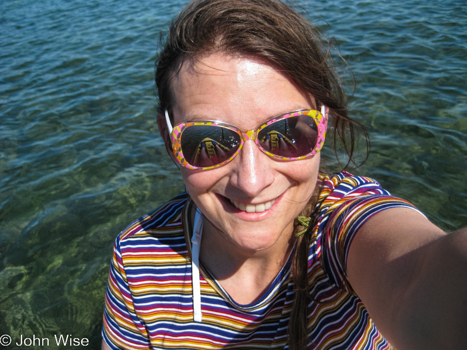 Caroline Wise kayaking on the Atlantic Ocean in Florida