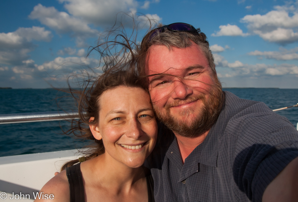 Caroline Wise and John Wise on the Gulf of Mexico in Florida