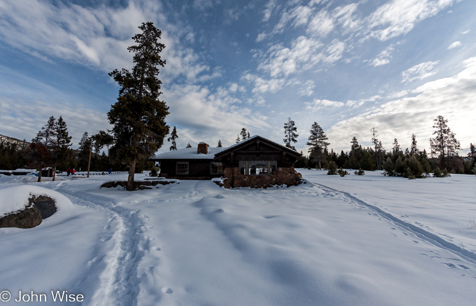 The Madison Junior Ranger Station in winter at Yellowstone National Park January 2010