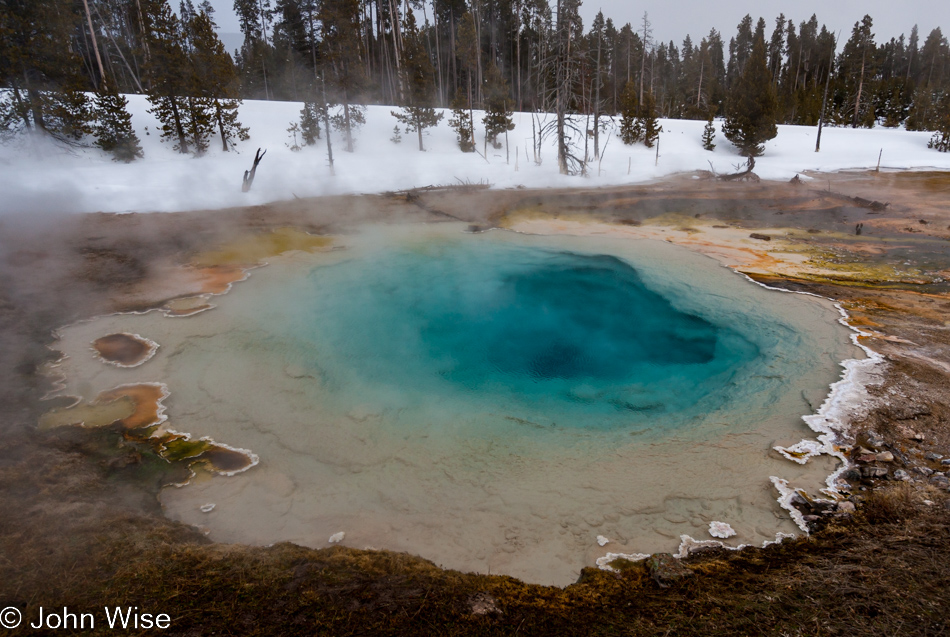 Silex Spring on the Lower Geyser Basin in Yellowstone National Park January 2010