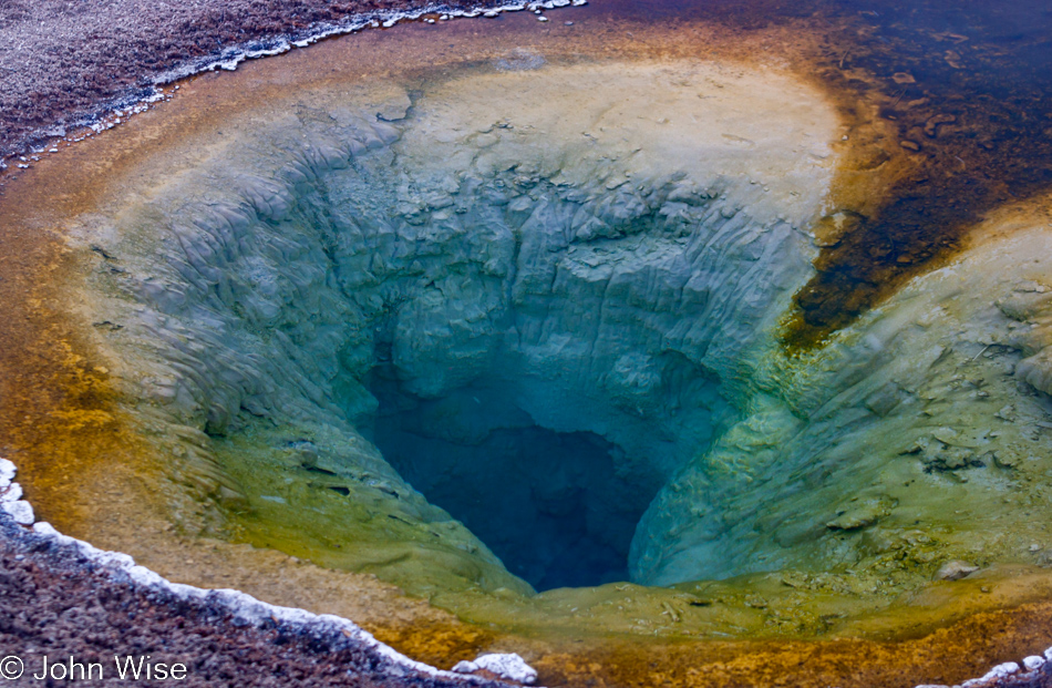 Looking into Belgian Pool on the Upper Geyser Basin in Yellowstone National Park January 2010