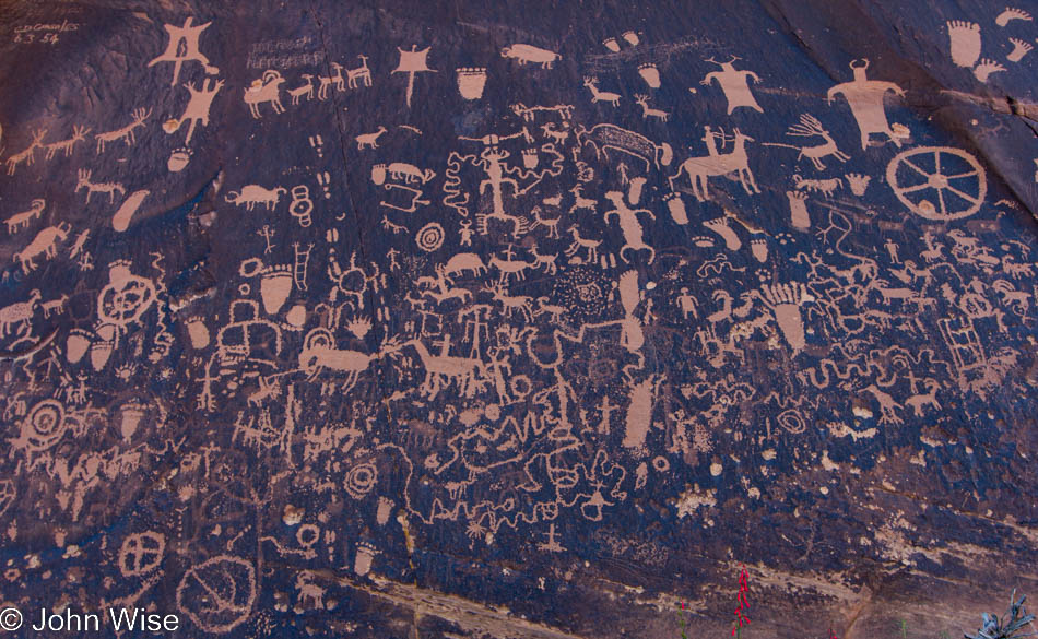 Newspaper Rock on the way to The Needles District of Canyonlands National Park in Utah