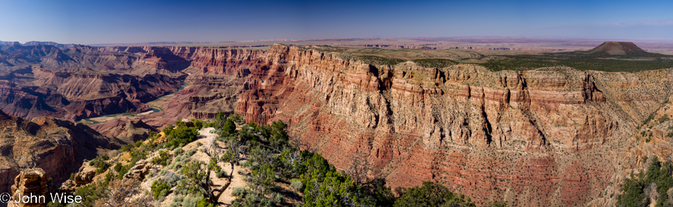 The view in to the Grand Canyon from Desert View near the Watch Tower