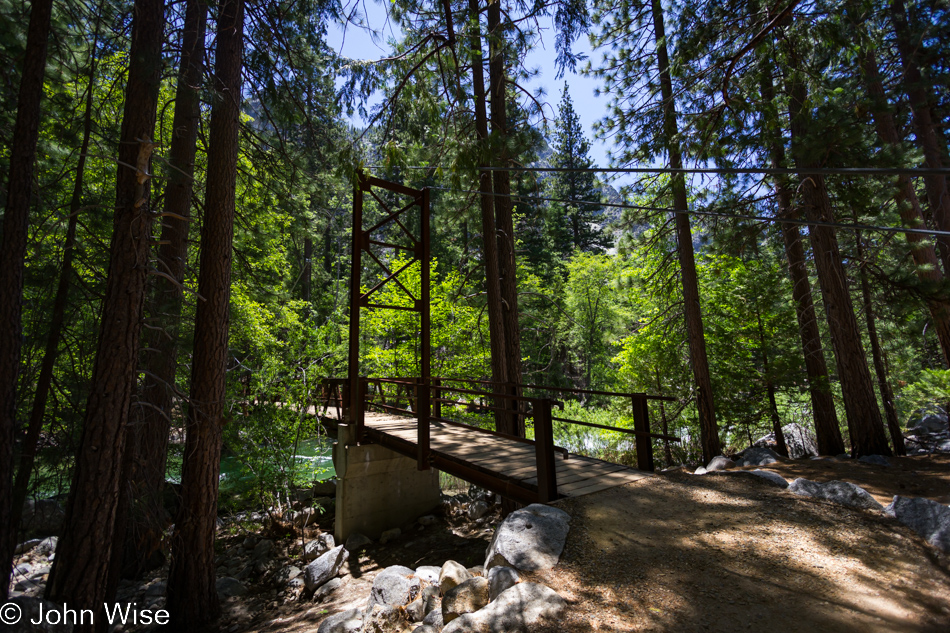 Near the trailhead for the Zumwalt Meadow trail in Kings Canyon National Park in California