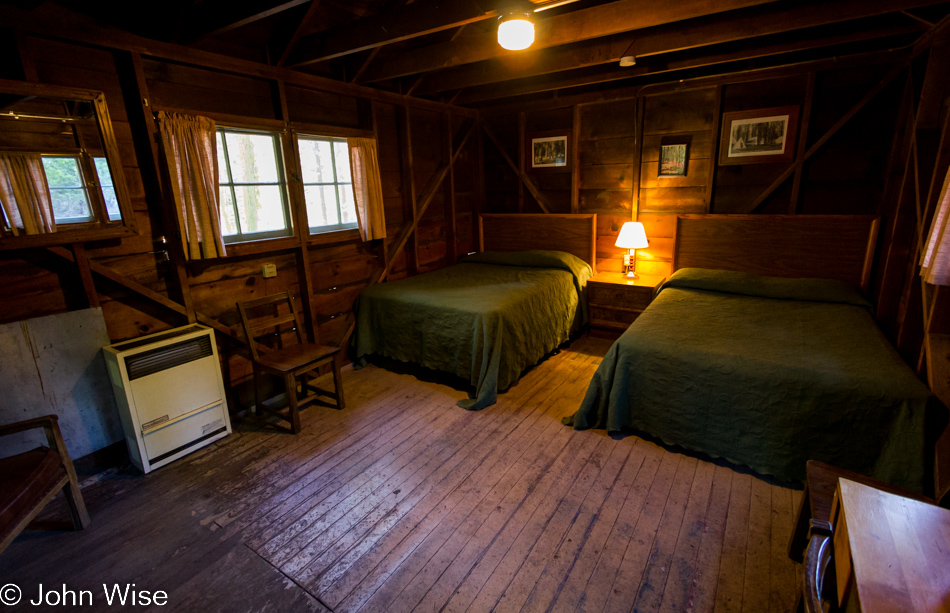 Interior of a cabin in Grants Grove Village - Kings Canyon National Park, California