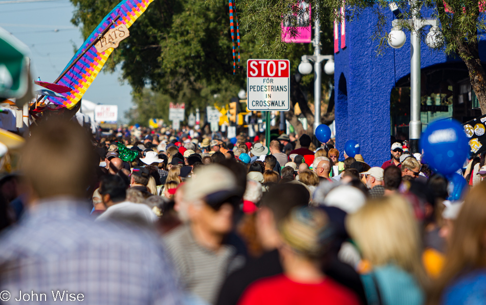 Looking north on 4th Avenue at the 41st Annual Arts & Craft Street Fair in Tucson, Arizona