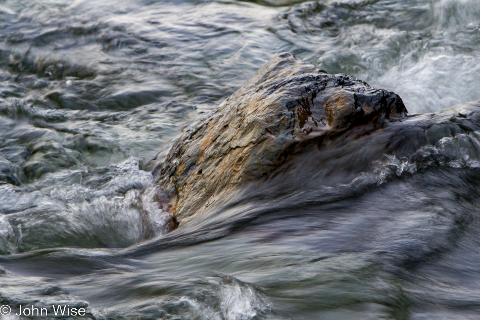 Creek running into the Pacific ocean near Big Sur, California