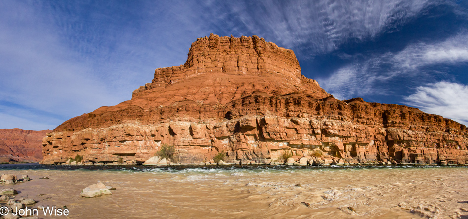 At the confluence of the Paria and Colorado Rivers near Lee's Ferry in the Grand Canyon National Park, Arizona